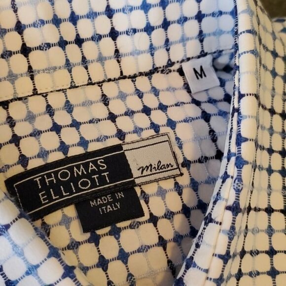 Thomas Elliott Milan Made in Italy Long Sleeve French Cuff Sz M Dress Shirt - Picture 11 of 15